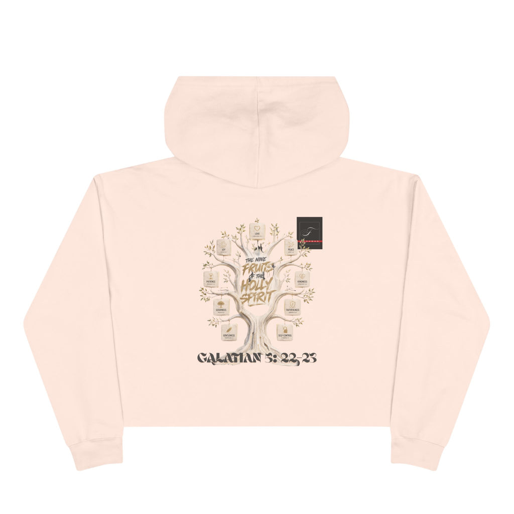 Crop Hoodie — Galatians 5 : 22-23 "The Nine Fruits the Holy Spirit" Christian Crop Hoodie