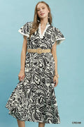 Hermana Summer Print Midi Dress with Side Pockets