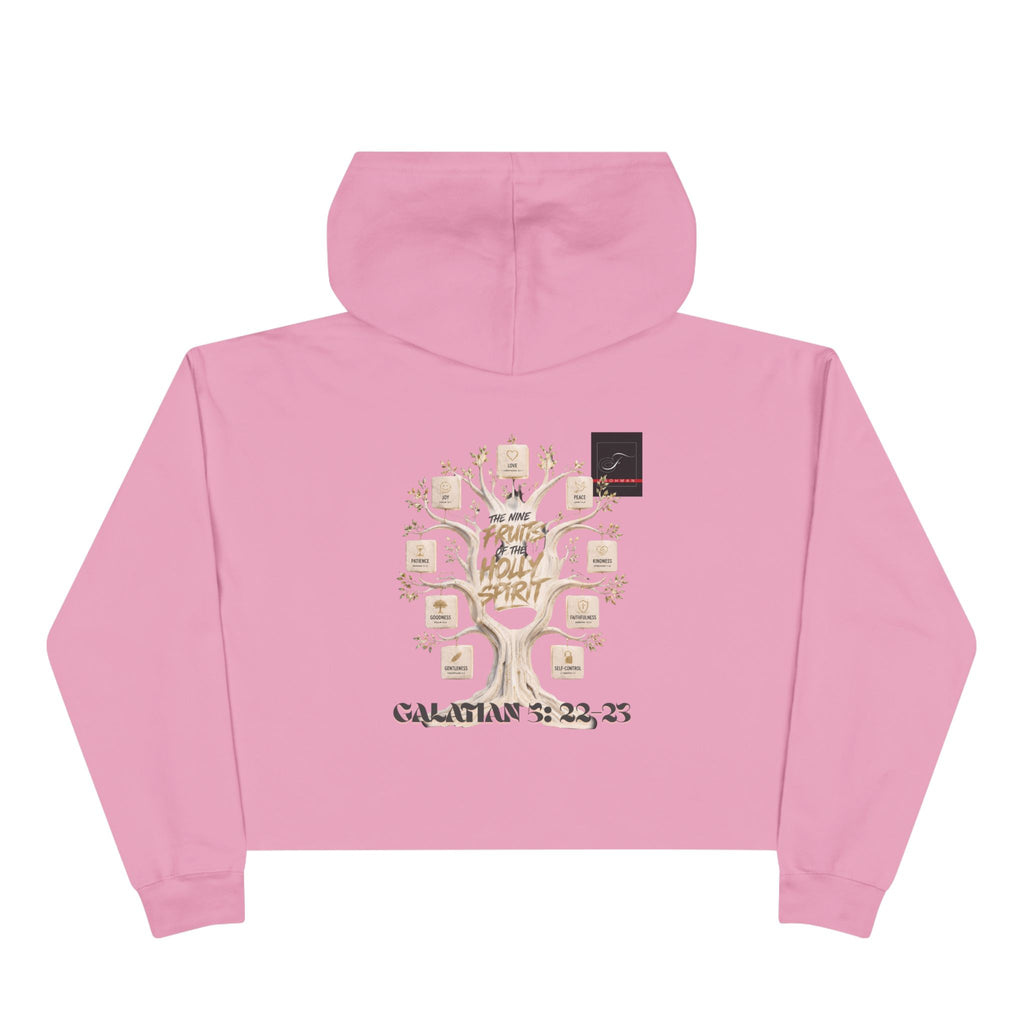 Crop Hoodie — Galatians 5 : 22-23 "The Nine Fruits the Holy Spirit" Christian Crop Hoodie