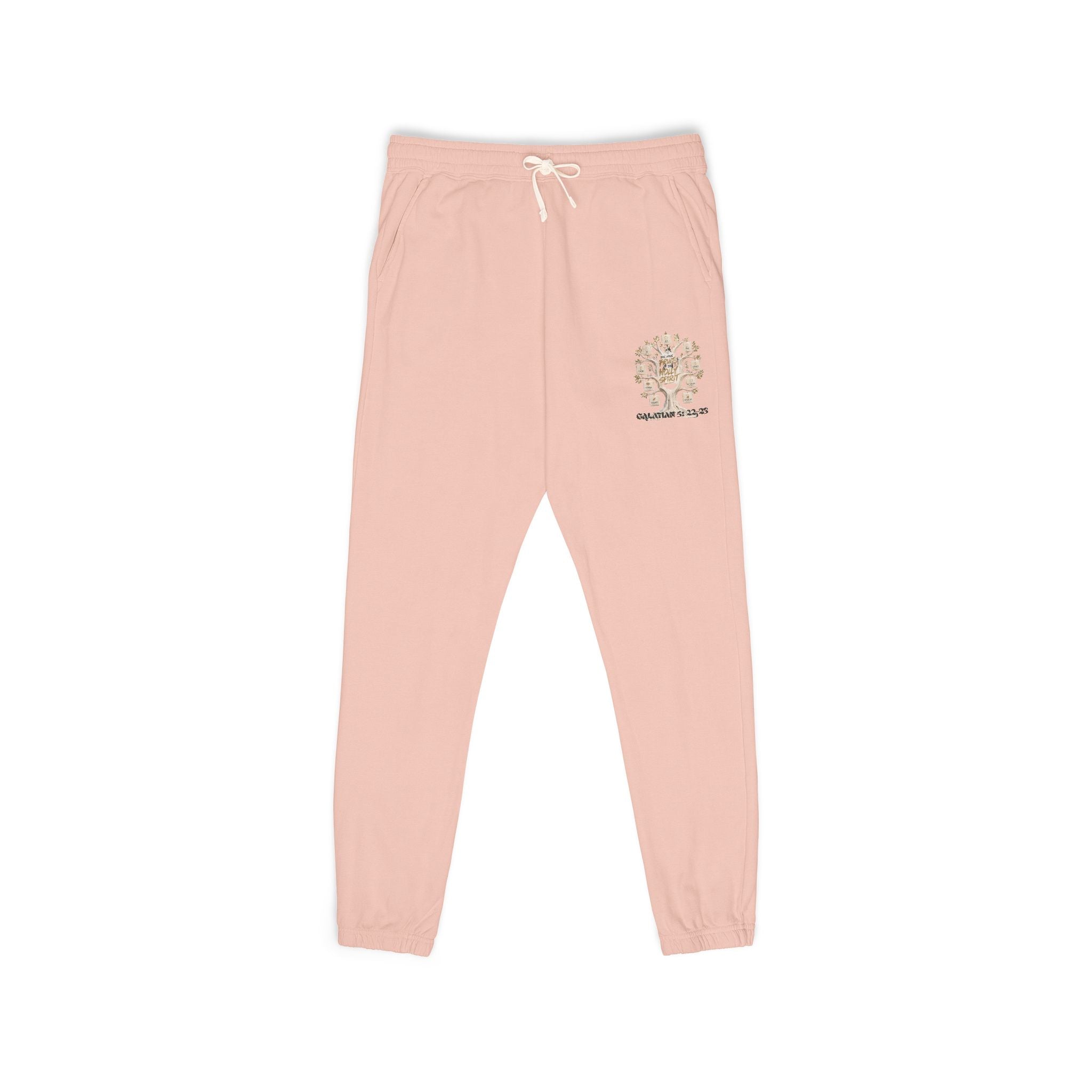 Tree of Life Graphic Sweatpants — Garment-Dyed Fleece Joggers