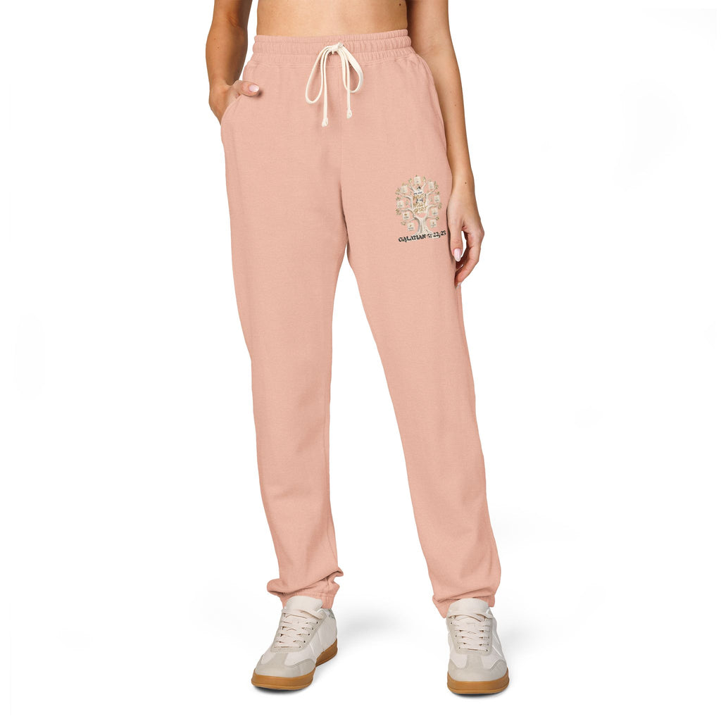 Tree of Life Graphic Sweatpants — Garment-Dyed Fleece Joggers