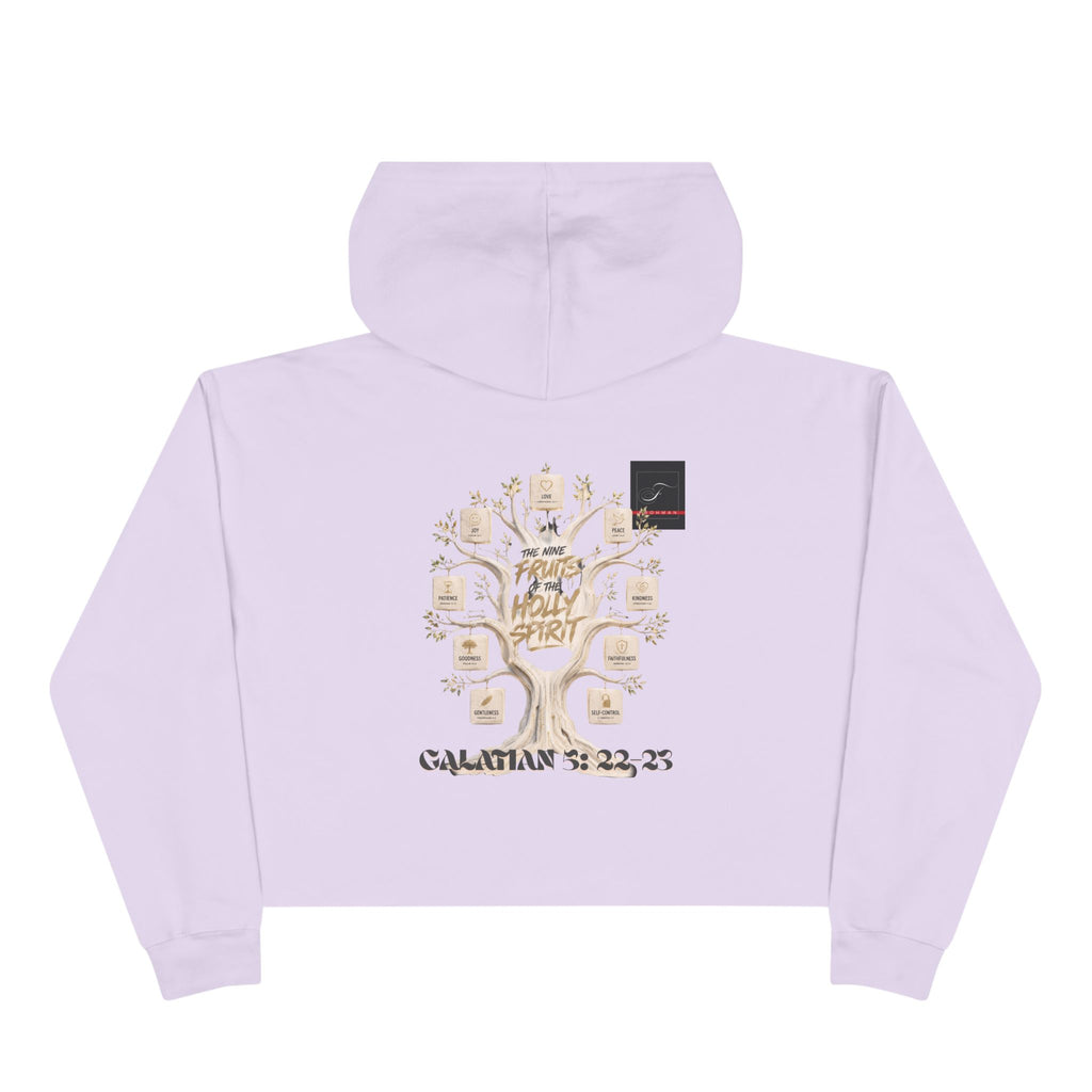 Crop Hoodie — Galatians 5 : 22-23 "The Nine Fruits the Holy Spirit" Christian Crop Hoodie