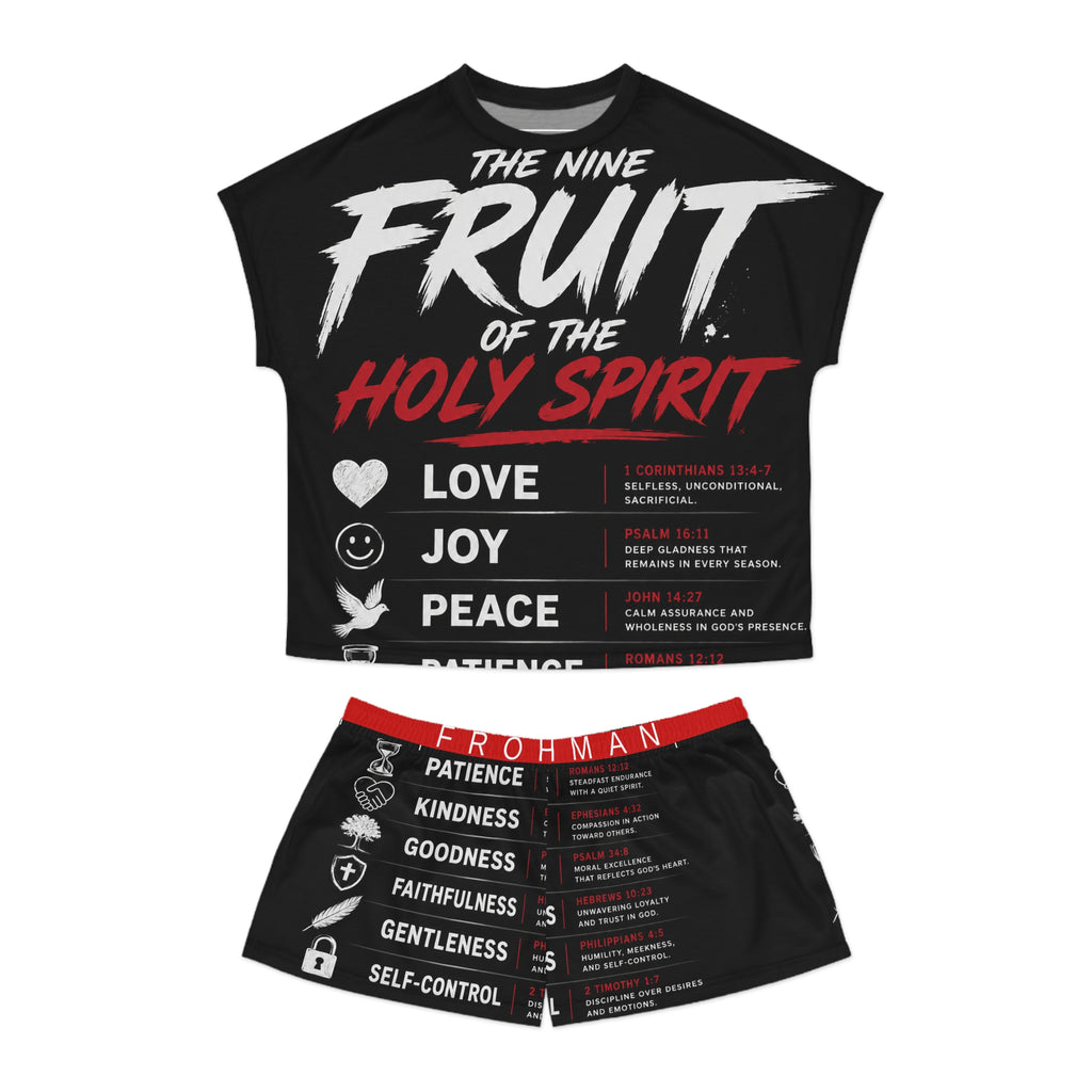 Women's Pajama Set - 'The Nine Fruit of the Holy Spirit' Christian Sleepwear