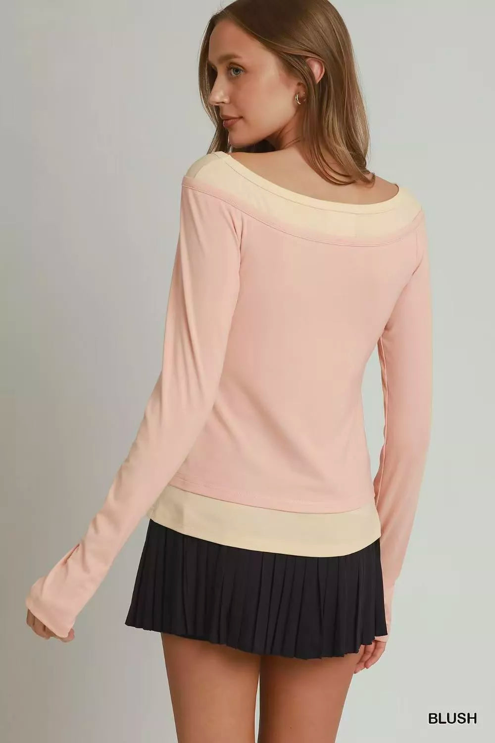 Hermana Layered Twofer Long Sleeve Top
