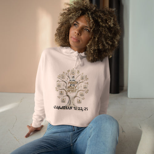 Crop Hoodie — Galatians 5 : 22-23 "The Nine Fruits the Holy Spirit" Christian Crop Hoodie