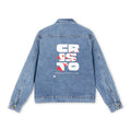 Denim Jacket — Bold Back Graphic "CRISTO: El Camino, La Verdad & La Vida" Lettering