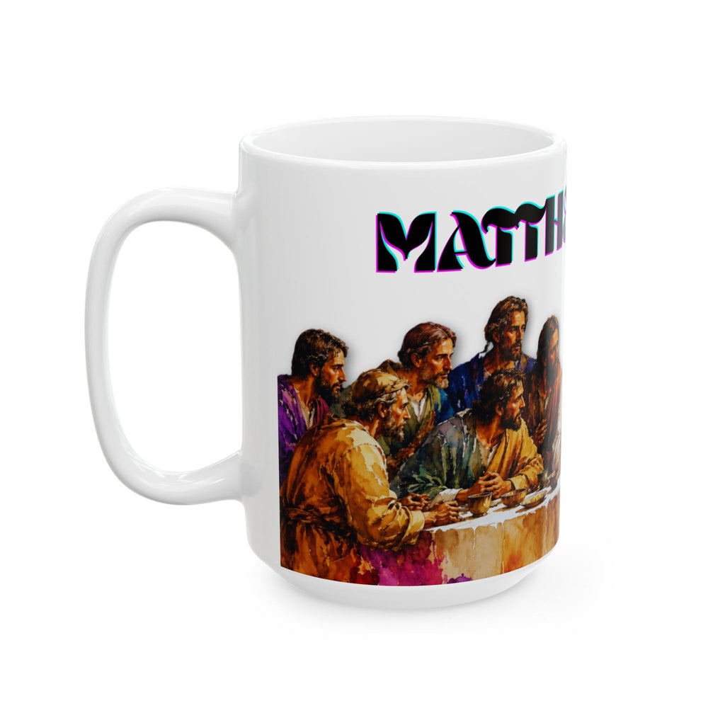 Christian Last Supper Ceramic Mug – Matthew 28:19 Inspirational Coffee Cup (11oz/15oz)