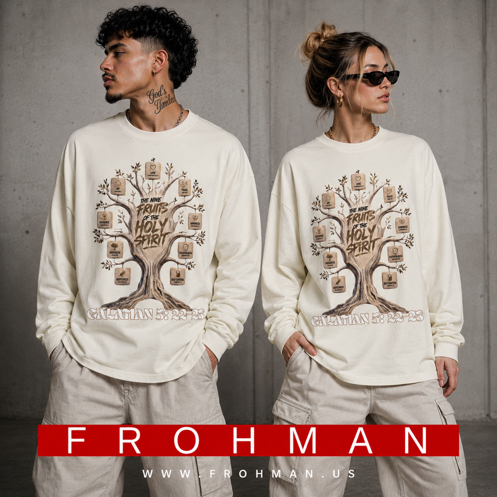 Nine Fruits of the Holy Spirit Oversized Long Sleeve