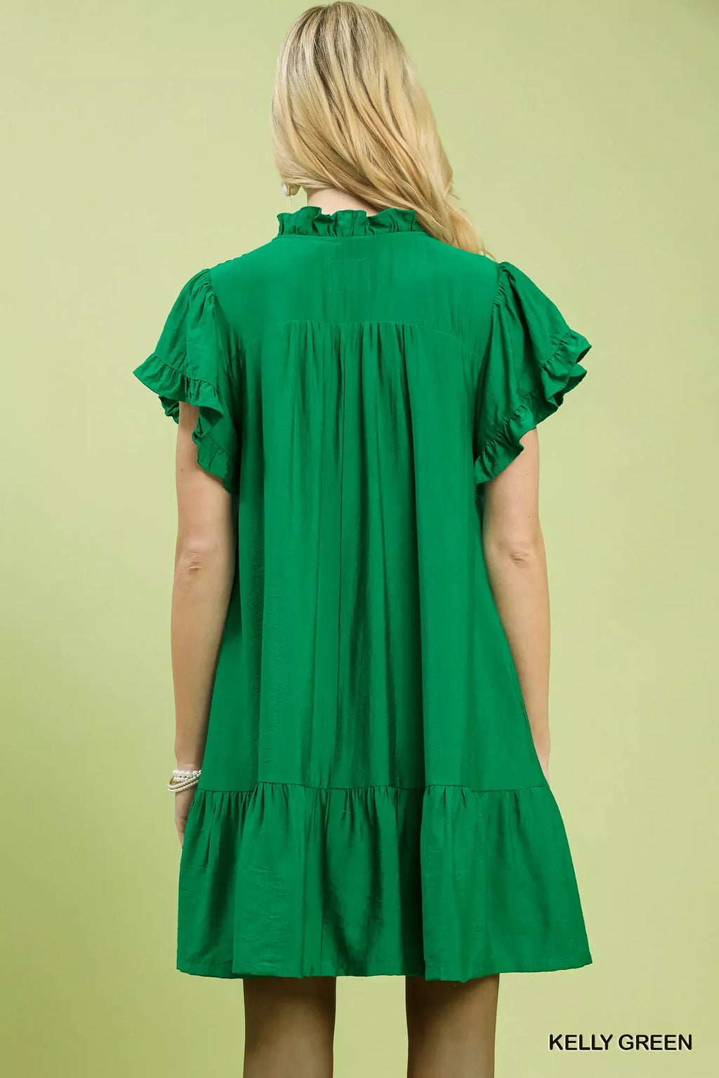 Hermana Comfy Smocked Ruffle Babydoll Mini Dress